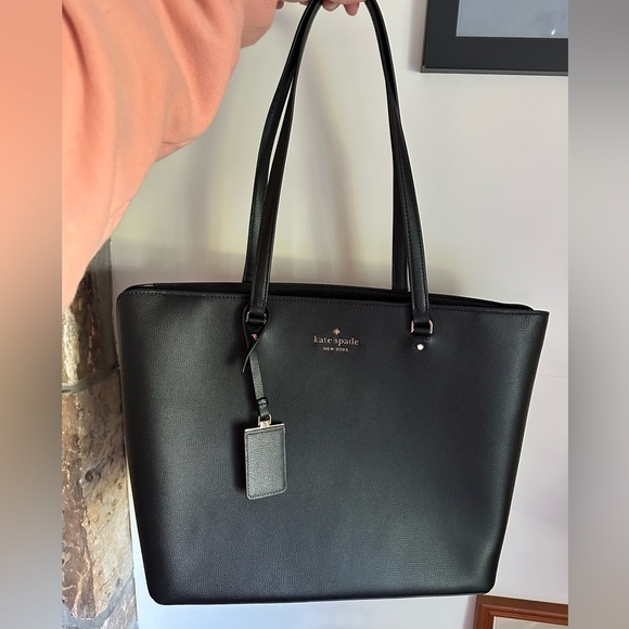 kate spade Handbags - Kate spade large black tote NWT